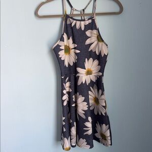 Noble U Navy Floral Midi Dress